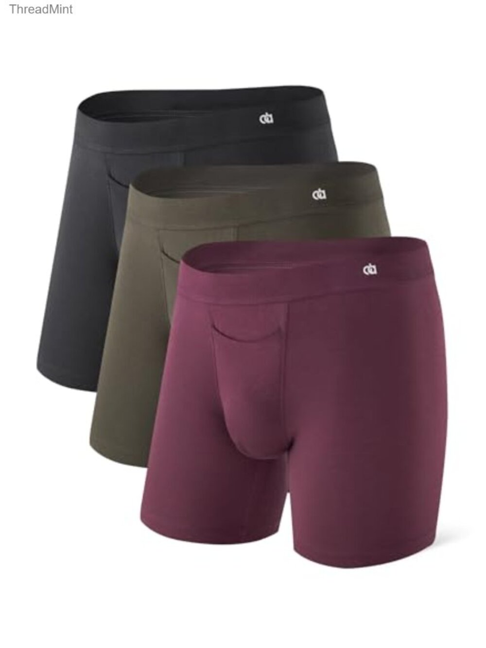 DAVID ARCHY Men's Bamboo Rayon Boxer Briefs 3 Pack, Breathable Underwear